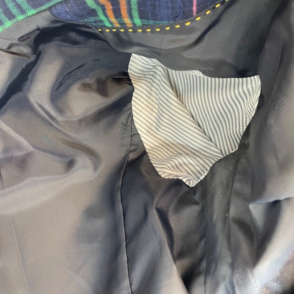 Merona Blazer Plaid Blue Green Women’s Size 4 – Like New - Picture 4 of 14